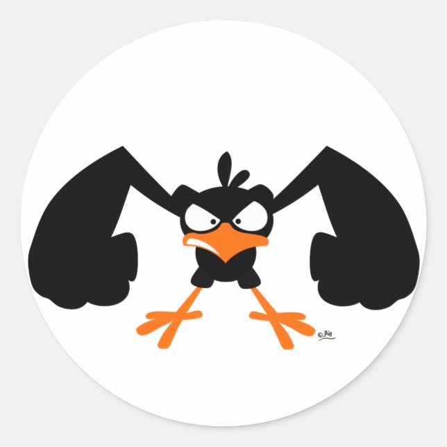 Tough lil' birdie :) sticker (Front)