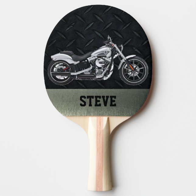 Tough Motorcycle Personalized Ping Pong Paddle (Front)