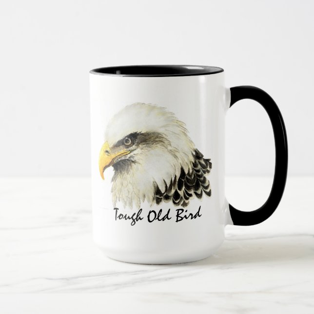 Tough Old Bird Bald Eagle USA Military Quote Mug (Right)