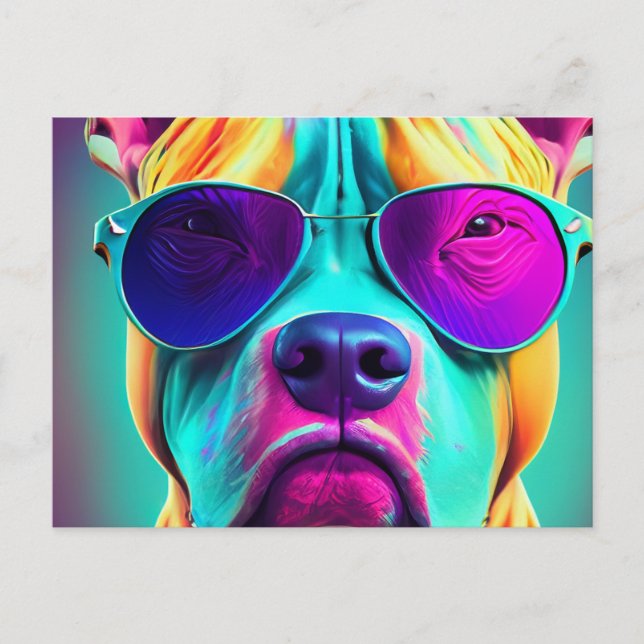 Tough Pit Bull Postcard (Front)