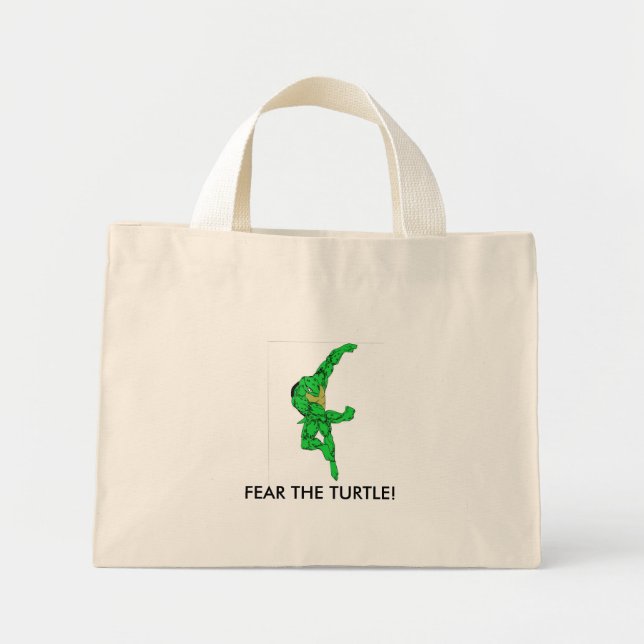 Tough Terrapin Mini Tote Bag (Front)