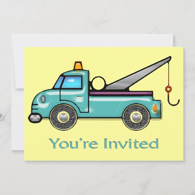 Tough Tow Truck Invite (Front)