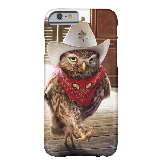 Tough Western Sheriff Owl with Attitude & Swagger Case-Mate iPhone Case (Back)