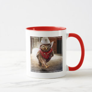 Tough Western Sheriff Owl with Attitude & Swagger Mug