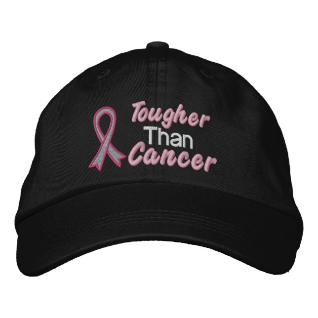 Tougher Than Breast Cancer Embroidered Hat (Front)