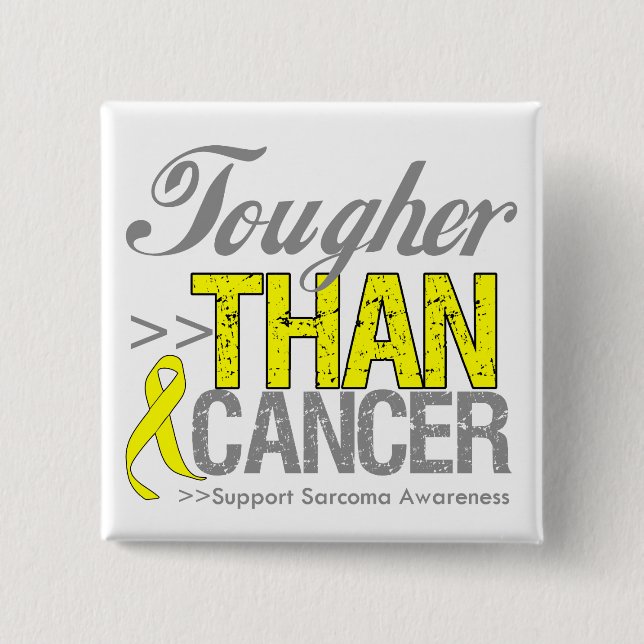 Tougher Than Cancer - Sarcoma 2 Inch Square Button (Front)