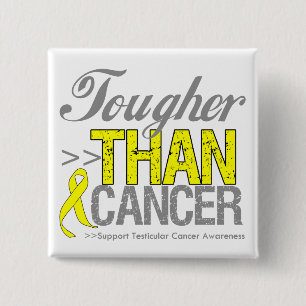 Tougher Than Cancer - Testicular Cancer 2 Inch Square Button