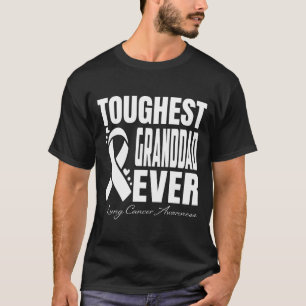 Toughest GRANDDAD Ever Lung Cancer Awareness T-Shirt