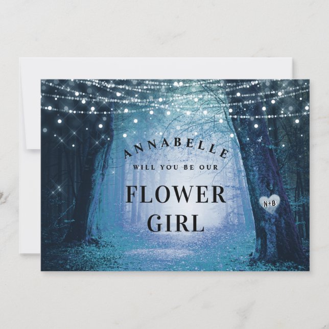 Toujours | Carte de proposition de Fille aux fleur (Devant)