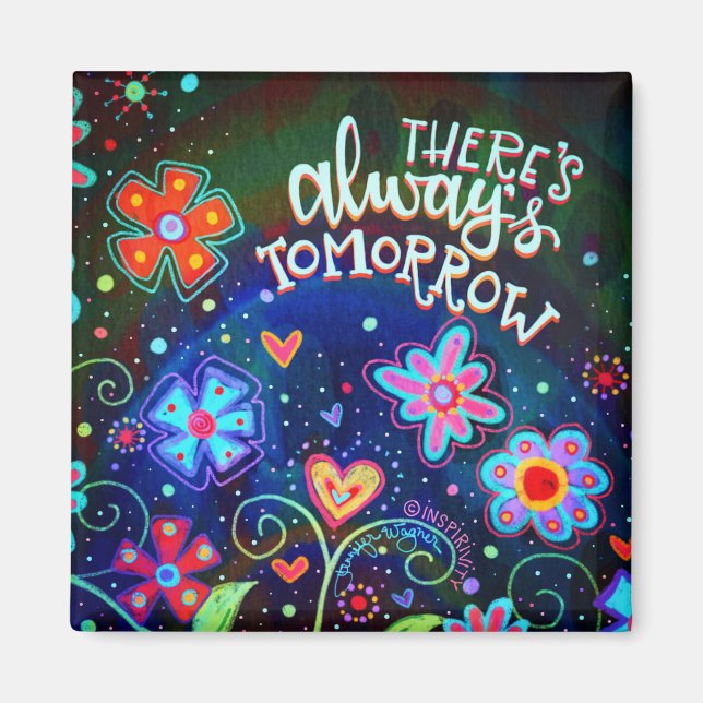 Toujours Demain Floral Fun Inspirivity Magnet (Devant)