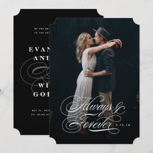 Toujours et pour toujours faire-part de mariage de