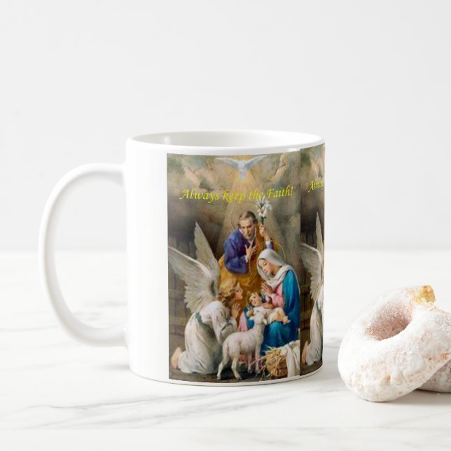 Toujours garder la foi, Jésus Mug (Avec donut)