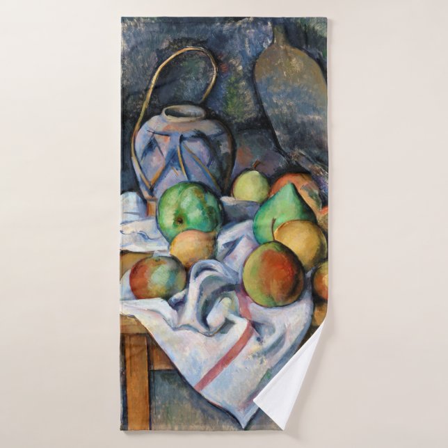Toujours la vie avec les fruits, Paul Cezanne (Serviette de bain)