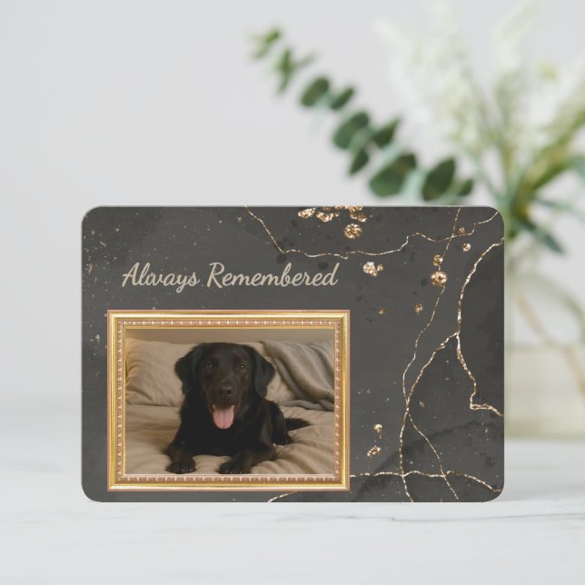 Toujours se souvenir Pet Perdre carte de Sympathie (Debout devant)