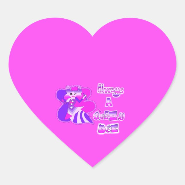 Toujours une reine abeille Stickers rose chaud (Devant)