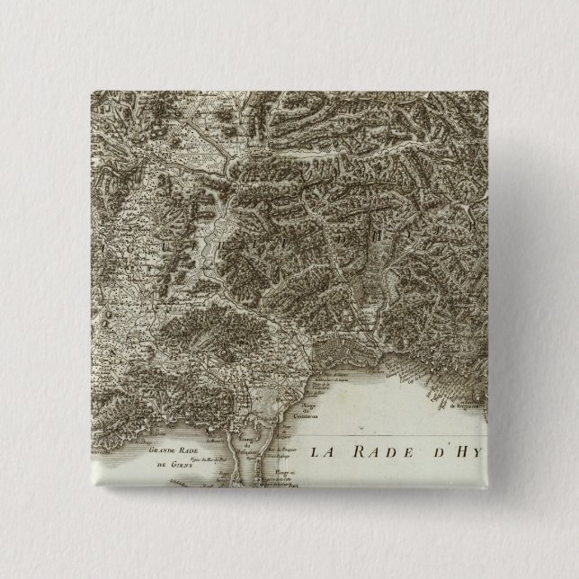 Toulon 2 Inch Square Button (Front)