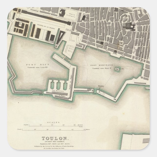 Toulon Square Sticker (Front)