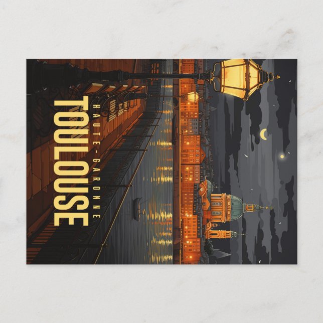 Toulouse de nuit postcard (Front)