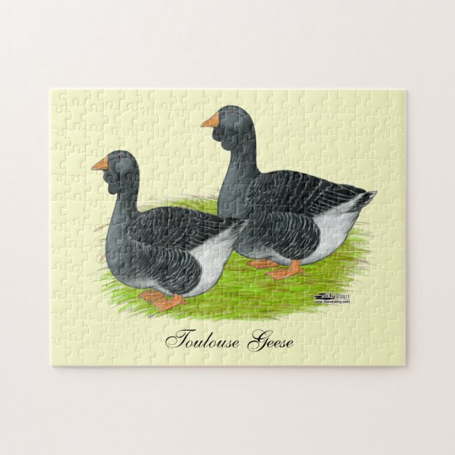 Toulouse Dewlap Geese Jigsaw Puzzle (Horizontal)