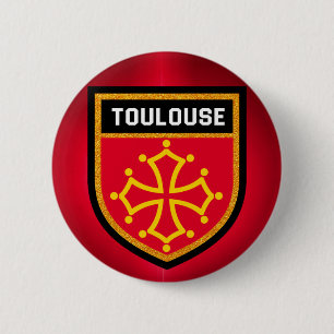 Toulouse Flag 2 Inch Round Button