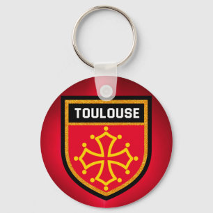 Toulouse Flag Keychain