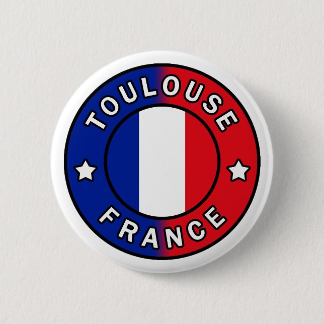 Toulouse France 2 Inch Round Button (Front)