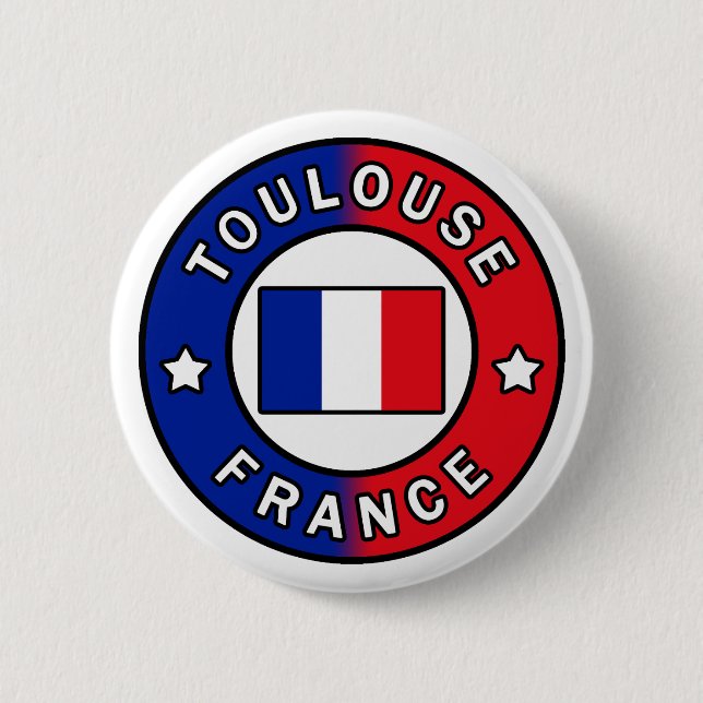 Toulouse France 2 Inch Round Button (Front)
