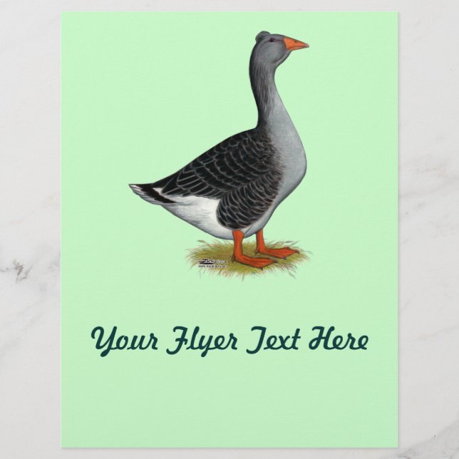 Toulouse Goose Tufted Flyer (Front)