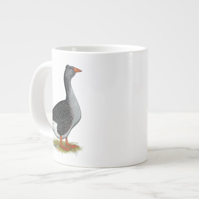 Toulouse Goose Tufted Large Coffee Mug (Front Left)