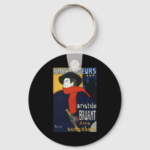 Toulouse-Lautrec Ambassadeurs Aristide Bruant Keychain