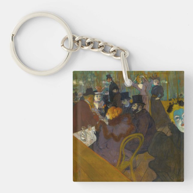 Toulouse-Lautrec - At the Rouge Keychain (Front)