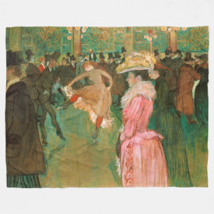 Toulouse-Lautrec - At the Rouge, The Dance Fleece Blanket