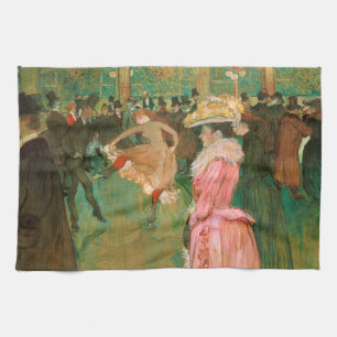 Toulouse-Lautrec - At the Rouge, The Dance Kitchen Towel