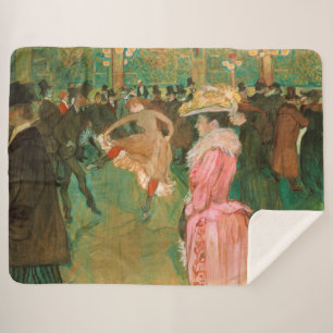 Toulouse-Lautrec - At the Rouge, The Dance Sherpa Blanket
