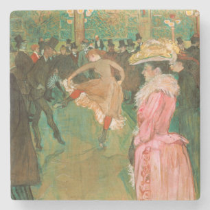 Toulouse-Lautrec - At the Rouge, The Dance Stone Coaster