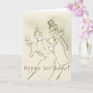Toulouse Lautrec - Couple dansant, Carte Anniversa