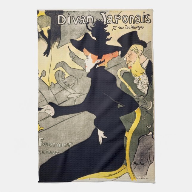 Toulouse-Lautrec - Divan Japonais Kitchen Towel (Vertical)