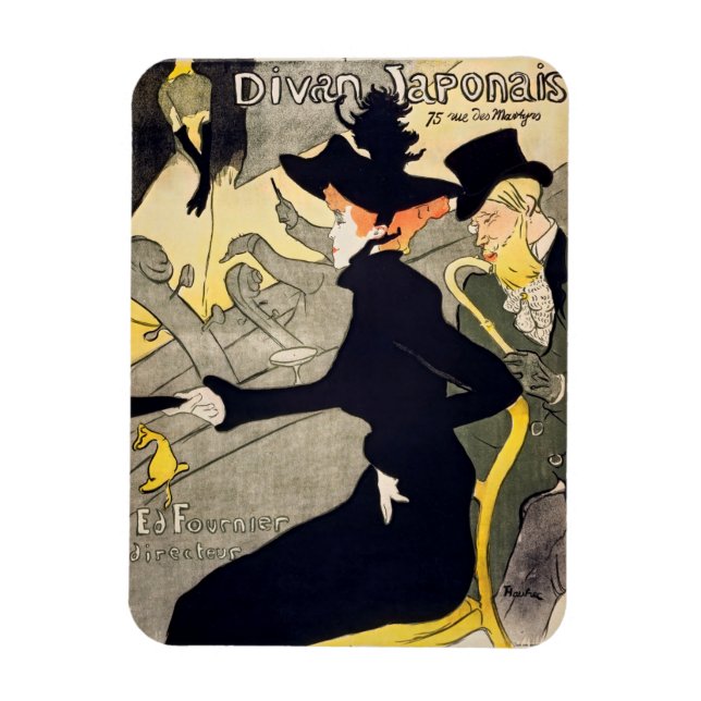 Toulouse-Lautrec - Divan Japonais Magnet (Vertical)