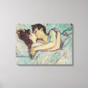 Toulouse-Lautrec - In Bed, The Kiss Canvas Print