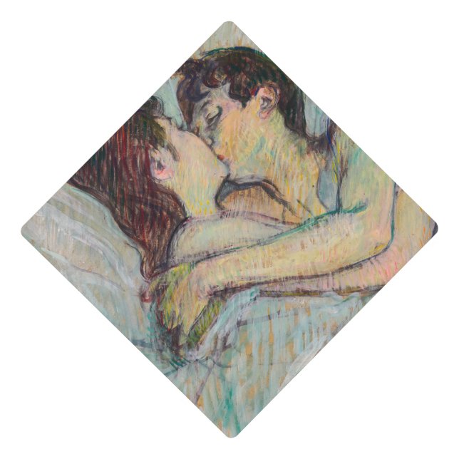 Toulouse-Lautrec - In Bed, The Kiss Graduation Cap Topper (Front)