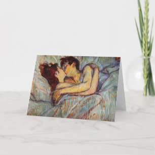 Toulouse-Lautrec In Bed The Kiss Greeting Card
