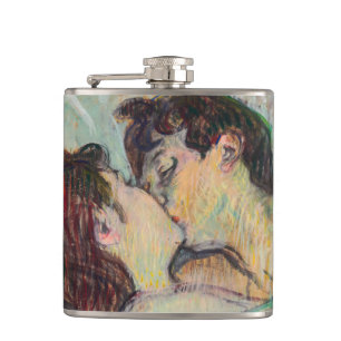 Toulouse-Lautrec - In Bed, The Kiss Hip Flask