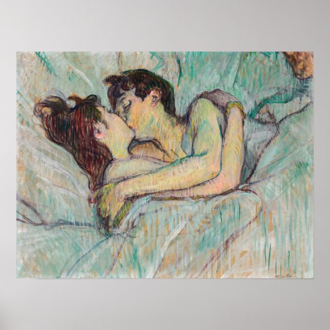 Toulouse-Lautrec - In Bed, The Kiss Poster (Front)