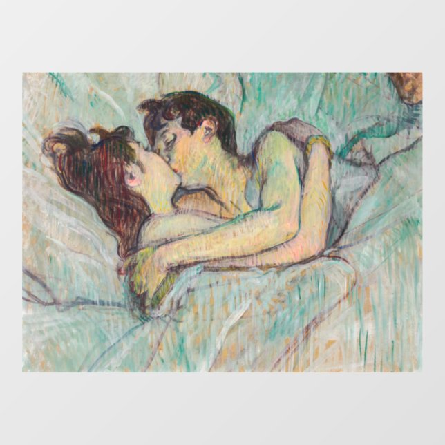 Toulouse-Lautrec - In Bed, The Kiss Window Cling (Sheet)