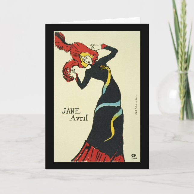 Toulouse-Lautrec Jane Avril Card (Front)
