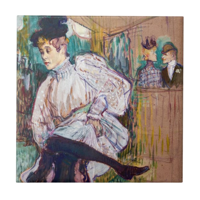 Toulouse-Lautrec - Jane Avril Dancing Tile (Front)