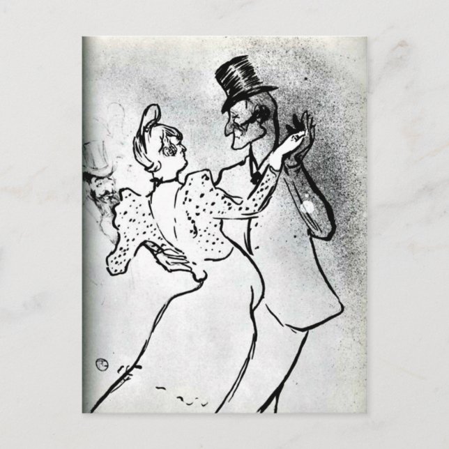 Toulouse-Lautrec: La Goulue and Valentin, Waltz Postcard (Front)