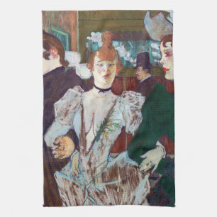 Toulouse-Lautrec - La Goulue Arriving at the Rouge Kitchen Towel