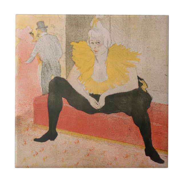 Toulouse-Lautrec - Mademoiselle Cha-u-kao Seated Tile (Front)