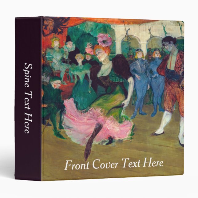Toulouse-Lautrec - Marcelle Lender, Dancing Bolero Binder (Front/Spine)
